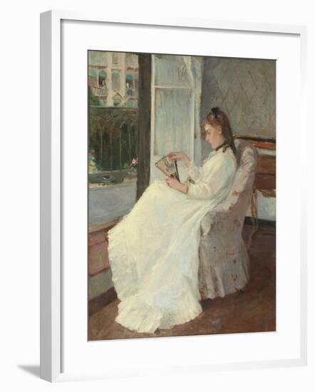 The Artist's Sister at a Window, 1869-Berthe Morisot-Framed Giclee Print