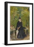 The Artist's Sister Edma Seated in a Park, 1864-Berthe Morisot-Framed Giclee Print
