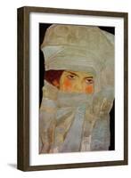 The Artist's Sister Melanie with Silver-Colored Scarves, 1908-Egon Schiele-Framed Giclee Print