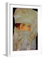 The Artist's Sister Melanie with Silver-Colored Scarves, 1908-Egon Schiele-Framed Giclee Print