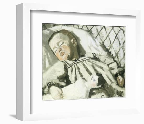 The Artist's Son Asleep-Claude Monet-Framed Premium Giclee Print