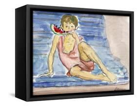 The Artist's Son; Le Fils De L'Artiste-Henri Lebasque-Framed Stretched Canvas