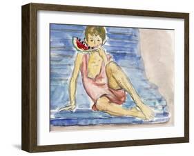 The Artist's Son-Henri Lebasque-Framed Giclee Print