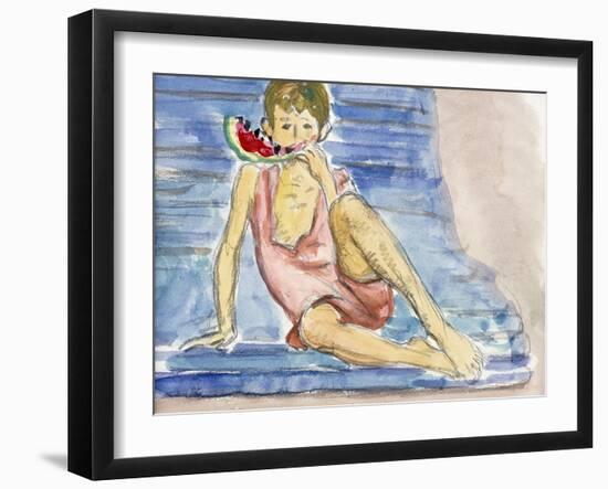 The Artist's Son-Henri Lebasque-Framed Giclee Print