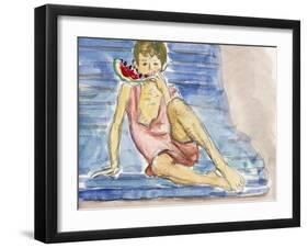 The Artist's Son-Henri Lebasque-Framed Giclee Print