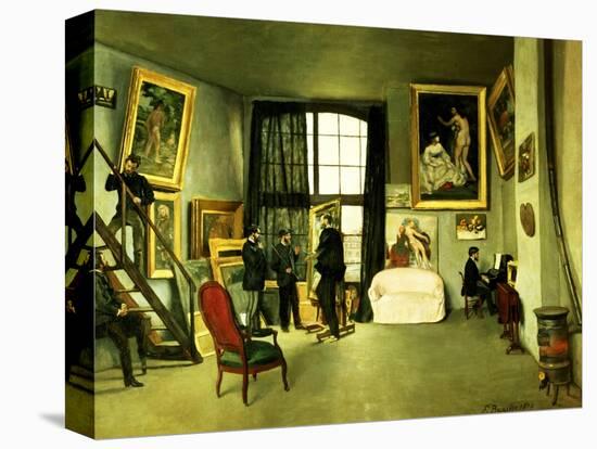 The Artist's Studio, 1870-Frederic Bazille-Stretched Canvas