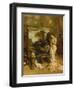 The Artist's Studio, a Real Allegory, Detail of the Painter and His Model, 1854-55-Gustave Courbet-Framed Giclee Print