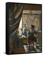 The Artist's Studio, C.1665-66-Johannes Vermeer-Framed Stretched Canvas