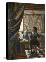 The Artist's Studio, C.1665-66-Johannes Vermeer-Stretched Canvas