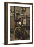 The Artist's Studio, C.1868-Jean-Baptiste-Camille Corot-Framed Giclee Print