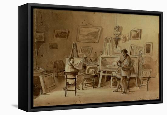 The Artist's Studio, Caracas, Venezuela, 1854-Camille Pissarro-Framed Stretched Canvas