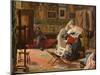 The Artist's Studio (Oil on Canvas)-Lorenzo Valles-Mounted Giclee Print