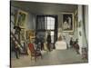 The Artist's Studio, Rue De La Condamine, Paris, 1870-Frédéric Bazille-Stretched Canvas