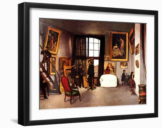 The Artist's Studio, Rue de la Condamine-Frederic Bazille-Framed Giclee Print