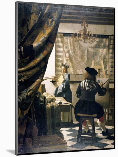 The Artist's Studio-Johannes Vermeer-Mounted Premium Giclee Print
