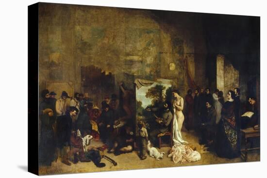 The Artist's Studio-Gustave Courbet-Stretched Canvas