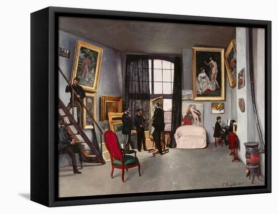 The Artist's Studio-Frederic Bazille-Framed Stretched Canvas