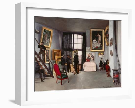 The Artist's Studio-Frederic Bazille-Framed Giclee Print