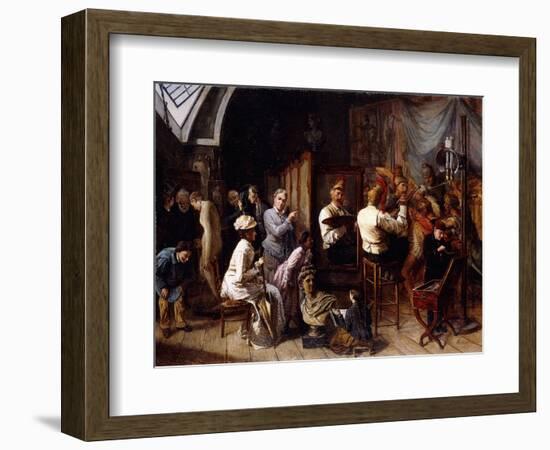 The Artist's Studio-Francois Auguste Biard-Framed Giclee Print