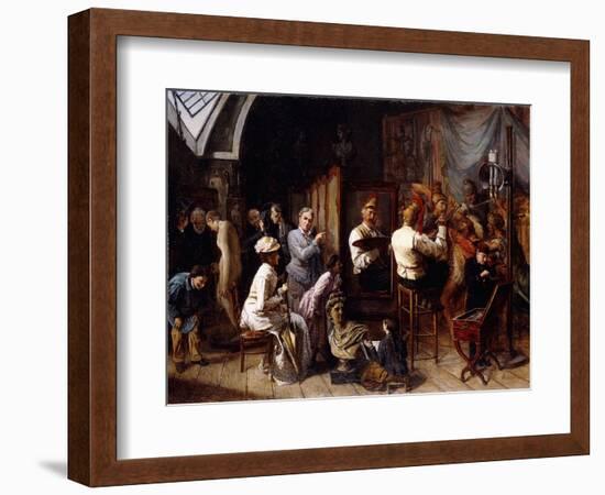 The Artist's Studio-Francois Auguste Biard-Framed Giclee Print