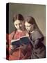 The Artist's Two Youngest Sisters, 1826-Constantin Hansen-Stretched Canvas