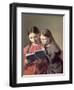 The Artist's Two Youngest Sisters, 1826-Constantin Hansen-Framed Giclee Print