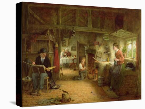 The Artist's Visit-Frederick Daniel Hardy-Stretched Canvas