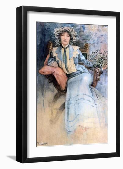 The Artist's Wife, 1903-Alphonse Mucha-Framed Giclee Print