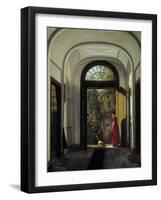 The Artist's Wife and Child in the Hall of their House on the Lijnbaansegracht-Carel Hansen-Framed Giclee Print