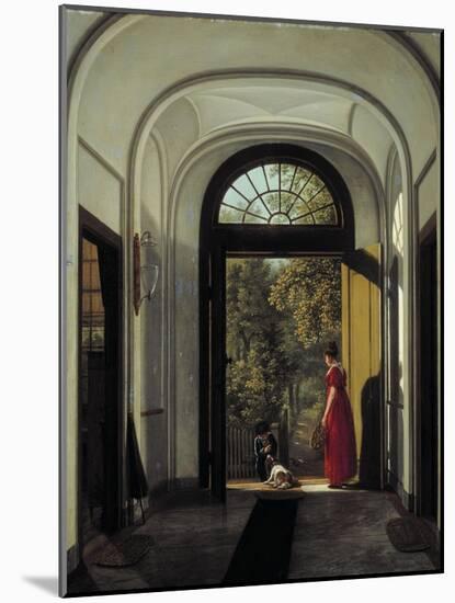 The Artist's Wife and Child in the Hall of their House on the Lijnbaansegracht-Carel Hansen-Mounted Giclee Print