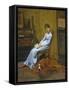 The Artist's Wife and His Setter Dog-Thomas Cowperthwait Eakins-Framed Stretched Canvas