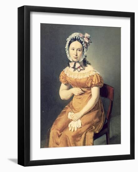 The Artist's Wife Catharine, 1825-Christian-albrecht Jensen-Framed Giclee Print