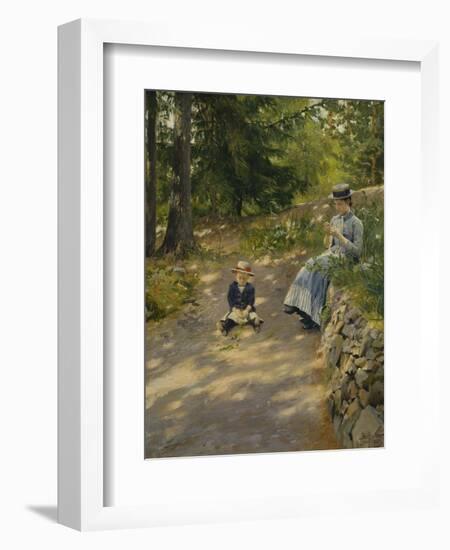 The Artist's Wife Dagny and their Son Sigurd-Paul Fischer-Framed Giclee Print