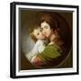 The Artist's Wife, Elizabeth, and their Son Raphael, c.1773-Benjamin West-Framed Giclee Print