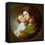 The Artist's Wife, Elizabeth, and their Son Raphael, c.1773-Benjamin West-Framed Stretched Canvas