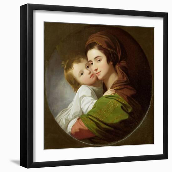 The Artist's Wife, Elizabeth, and their Son Raphael, c.1773-Benjamin West-Framed Giclee Print