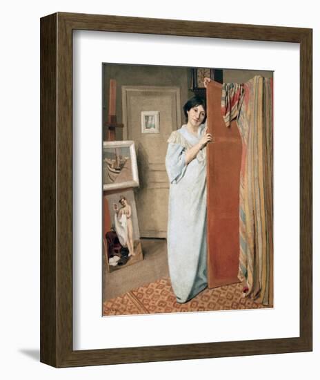 The Artist's Wife in His Studio-Félix Vallotton-Framed Giclee Print
