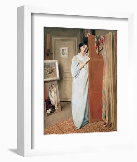 The Artist's Wife in His Studio-Félix Vallotton-Framed Giclee Print