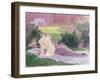 The Artist's Wife in the Garden of Rowlandson House-Spencer Frederick Gore-Framed Giclee Print