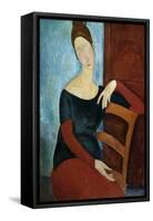 The Artist's Wife (Jeanne Huberterne) 1918-Amedeo Modigliani-Framed Stretched Canvas