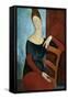 The Artist's Wife (Jeanne Huberterne) 1918-Amedeo Modigliani-Framed Stretched Canvas