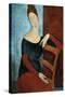 The Artist's Wife (Jeanne Huberterne) 1918-Amedeo Modigliani-Stretched Canvas