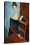 The Artist's Wife (Jeanne Huberterne) 1918-Amedeo Modigliani-Stretched Canvas