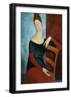 The Artist's Wife (Jeanne Huberterne) 1918-Amedeo Modigliani-Framed Premium Giclee Print