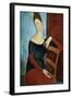 The Artist's Wife (Jeanne Huberterne) 1918-Amedeo Modigliani-Framed Giclee Print