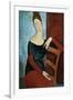 The Artist's Wife (Jeanne Huberterne) 1918-Amedeo Modigliani-Framed Giclee Print