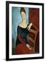 The Artist's Wife (Jeanne Huberterne) 1918-Amedeo Modigliani-Framed Giclee Print