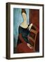 The Artist's Wife (Jeanne Huberterne) 1918-Amedeo Modigliani-Framed Giclee Print