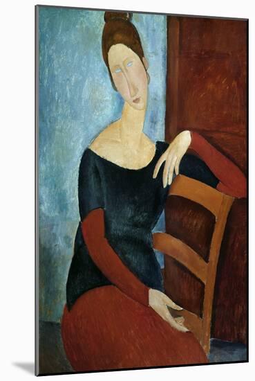 The Artist's Wife (Jeanne Huberterne) 1918-Amedeo Modigliani-Mounted Giclee Print