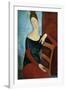 The Artist's Wife (Jeanne Huberterne) 1918-Amedeo Modigliani-Framed Giclee Print